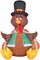 The Costume Center 48" Brown and Yellow Thanksgiving Inflatable Outdoor Happy Turkey